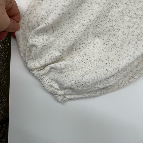 White Birch Kangaroo Pocket Sweatshirt Top Women's 1X White Speckled Relaxed Fit - Picture 6 of 8